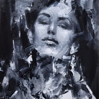 松原修平　「モノクローム 女 Ⅰ 」　F6号　MATSUBARA  SHUHEI　「Monochrome Woman Ⅰ」　 (41.0×31.8cm)
