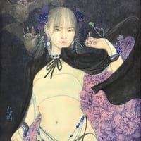 松平一民   「禍津日神」(マガツヒノカミ)  F4号      Matsudaira Kazutami   「evil gods (who cause sin, etc.)」　33.3×24.2cm