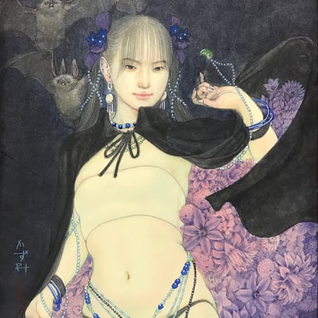 松平一民   「禍津日神」(マガツヒノカミ)  F4号      Matsudaira Kazutami   「evil gods (who cause sin, etc.)」　33.3×24.2cm
