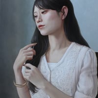 朝日夏実　「百合のような」　F4号　Asahi Natsumi   (33.3×24.2cm)