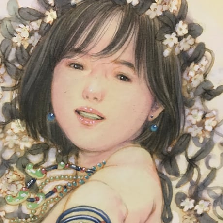 松平一民   「夏高津日」  F4号    Matsudaira Kazutami    33.3×24.2cm
