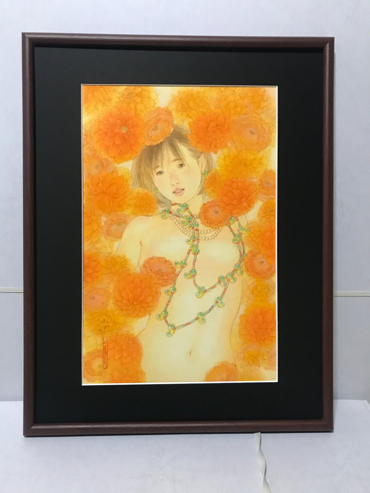 s*o様 むらまつちひろ「my april」F6木製パネル/アートクロス　ミクス 松平一民 「ミツハ」 P6号 Matsudaira Kazutami 41.