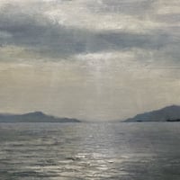 黒木ゆり   「瀬戸の朝 」 F3号   　Kuroki  Yuri　「Morning of Seto Inland Sea」　22.0×27.3cm