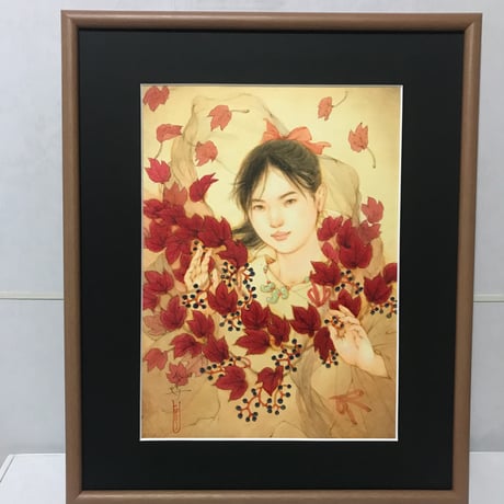 松平一民   「やまとの秋」  F4号    Matsudaira Kazutami    33.3×24.2cm