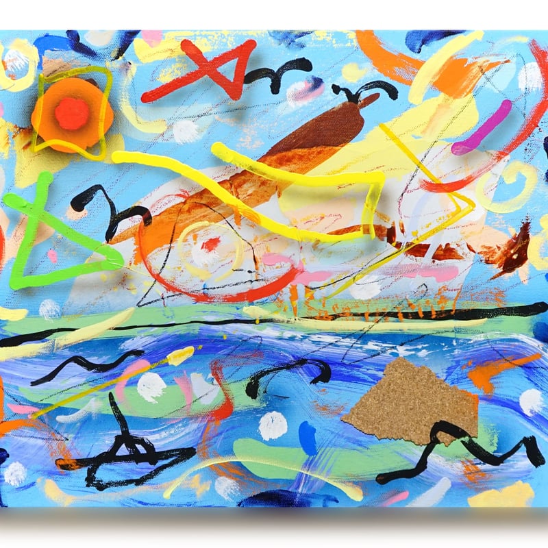 水彩画 construction24　F8号 油絵額縁 246/シルバー F8号（455×380mm） 前面UVカットアクリル