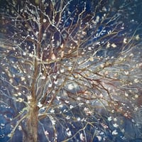 木村夏子 「木 蓮」  F6号　Kimura Natsuko  　「magnolia」　 (41.0×31.8cm)