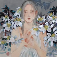 花菱 慧   「ネリヤカナヤ」  P15号     Hanabishi  Kei   　65.2×50.0cm