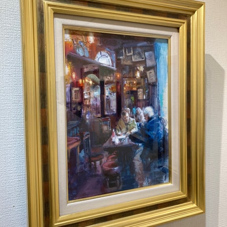 寺本和純  「語らい」   F4号　　Teramoto Kazuyoshi  「talk」 (33.3×24.2cm)