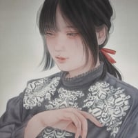 やちだけい  「不知火」  F3号     Yachida  Kei　「Supernatural Being」 (27.3×22.0cm)