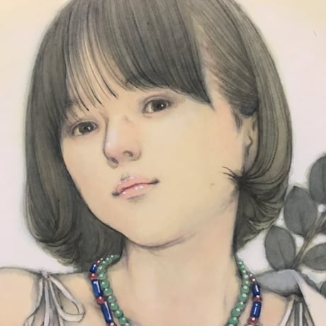 松平一民   「祓戸  瀬織津比売」 27.3×20.5cm     Matsudaira Kazutami