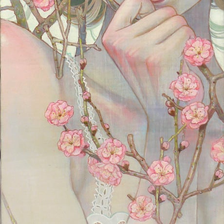平野実穂　「花の記憶」　Wサムホール　45.4×15.8cm