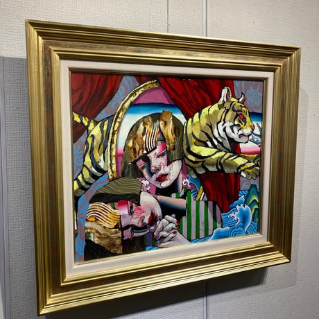 荒木名月「ドッペルゲンガーの作法」 F8号　Araki  Natsuki  「The manner of doppelgangers」 (38.0×45.5cm)