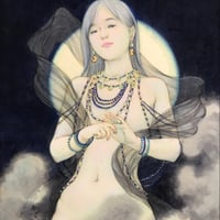 松平一民   「ツクヨミ」 F4号     Matsudaira Kazutami  「God of the Moon」   (33.3×24.2cm)