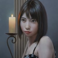 松林 淳  「疑 念」  F3号　Matsubayashi  Atsushi    (27.3×22.0cm)