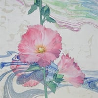 伊藤寛人  「立 葵」　S4号   Ito Hiroto   (33.3×33.3cm)
