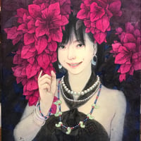松平一民   「ナツヒメ」奈津比売  P6号     Matsudaira Kazutami    「God who controls the wind」 (41.0×27.3cm)