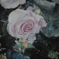 北川安希子 「花見ーパンダ」 F6号 Kitagawa Akiko 「herry Blo