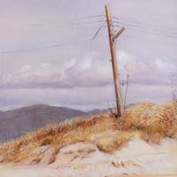 三箇大介 「砂の外灯」サムホール   Sanga  Daisuke 「Sand exterior light」 (22.7×15.8cm)