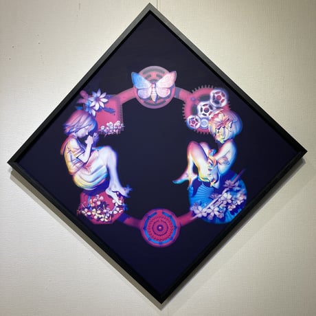 ONOTAKU「廻る箱」 S20号  　「Rotating box」 (72.7×72.7cm)