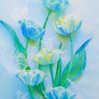 西脇 恵  「雨音がささやく夢」  M6号   Nishiwaki   Megumi    (41.0×24.2cm)