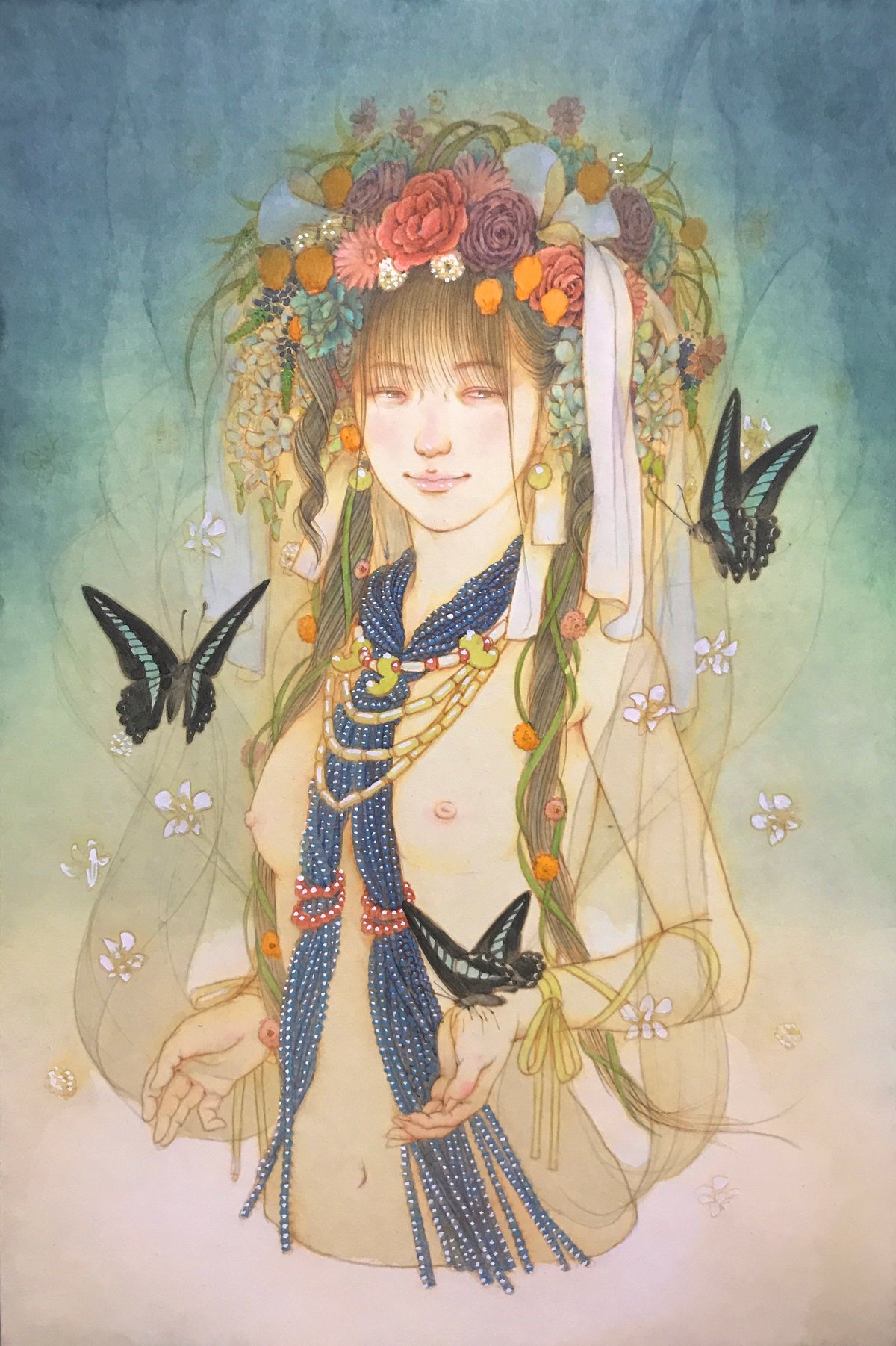 松平一民 「出 水」P6号 Matsudaira Kazutami 「Spring