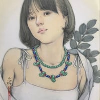 松平一民   「祓戸  瀬織津比売」 27.3×20.5cm     Matsudaira Kazutami