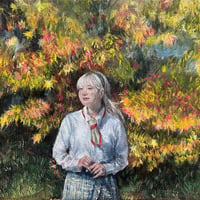 長内絵海「もみじ」 F4号　　Osanai Emi  「fall colors」 (24.2×33.3cm)