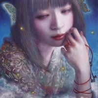 市川光鶴「夢の番人」F6号　　Ichikawa  Mitsuru　「Guardian of Dreams」  (41.0×31.8cm)