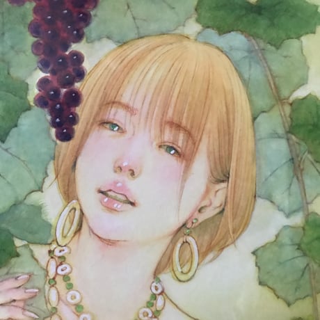 松平一民   「黄泉醜女」(ヨモツシコメ)  F4号      Matsudaira Kazutami   「woman from the netherworld」　33.3×24.2cm