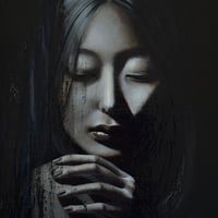 尾崎里樺 「鬼 雨」  F4号　　Ozaki  Satoka   (33.3×24.2cm)