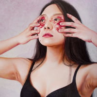 山本真矢   「See no evil」 F6号   　Yamamoto Maya　　41.0×31.8cm