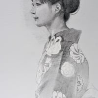 小野月世  「宵かがり」 10号　　Ono  Tsukiyo  「Boyhood」 (53×45cm)