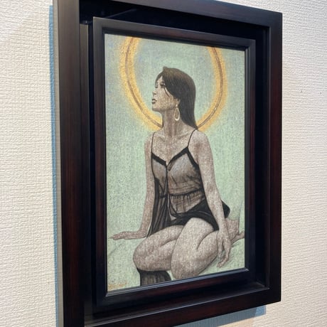 志賀絵梨子　「菩 薩」 P4号    Shiga  Eriko    「bodhisattva」 (33.3×22.0cm)
