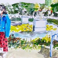 髙橋侑子　「チュイルリー庭園 (パリ)」  21.0×27.1cm　Takahashi Yuriko　「Tuileries Garden (Paris)」
