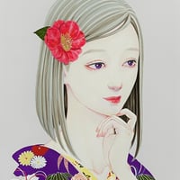 門田奈々 「夢と知りせば」 F4号     Monda Nana　 (33.3×24.2cm)