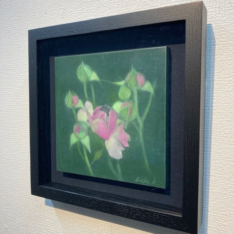 粉川江里子　「月 光」 Sサムホール      Kokawa  Eriko   「Moonlight」 (22.7×22.7cm)