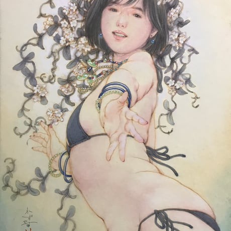 松平一民   「夏高津日」  F4号    Matsudaira Kazutami    33.3×24.2cm