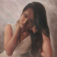 田口 舞　「憧 憬」   F10号    Taguchi  Mai   「clear」 (45.5×53.0cm)