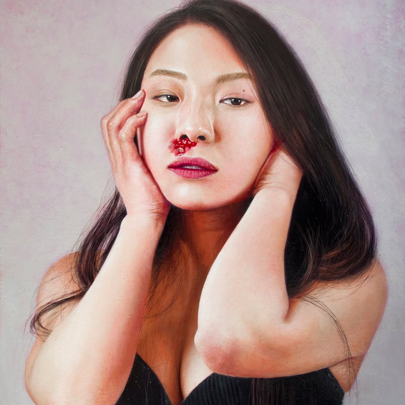 山本真矢 「Hear no evil」 F6号 Yamamoto Maya 41.