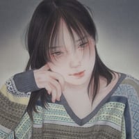 やちだけい  「梅 擬」  F4号     Yachida  Kei　「Late Autumn」 (24.2×33.3cm)