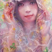 市川光鶴「かおる記憶」F4号　　Ichikawa  Mitsuru　「fragrant memory」  (33.3×24.2cm)