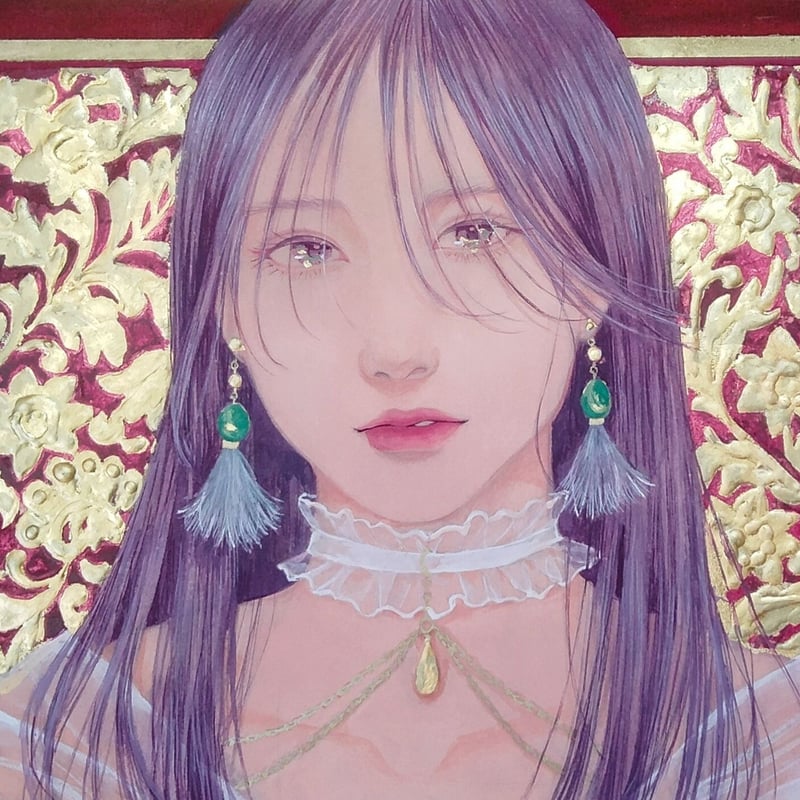 井上知美「丹花の唇」F3号 Inoue Tomomi | 美岳画廊 GALLERY M