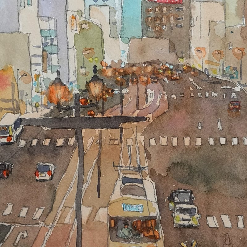 瀧内秀一「黄昏の長崎」210×150mm Takiuchi Shuichi | 美岳