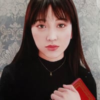 久下じゅんこ　「追 憶」 サムホール    Kuge Junko  (22.7×15.8cm)