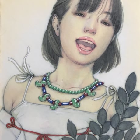 松平一民   「祓戸  速佐須良比売」 27.3×20.5cm     Matsudaira Kazutami