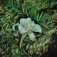 長内絵海「夜の無垢」 F3号　　Osanai Emi  「innocence of the night」 (27.3×22.0cm)