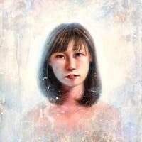 苛原 治「雪の華」 F6号 Irahara Osamu 「snowdrop」 (41.0×3