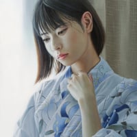 松林 淳  「夏の秘め事」  F4号　Matsubayashi  Atsushi   「Summer secrets」 (33.3×24.2cm)
