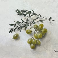 黒木ゆり   「ユーカリと葡萄」 F3号   　Kuroki  Yuri　「Eucalyptus and grapes」　(22.0×27.3cm)