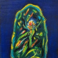 すずきゆきお「時の彼方」 サムホール　Suzuki Yukio  「beyond time」 (22.7×15.8cm)